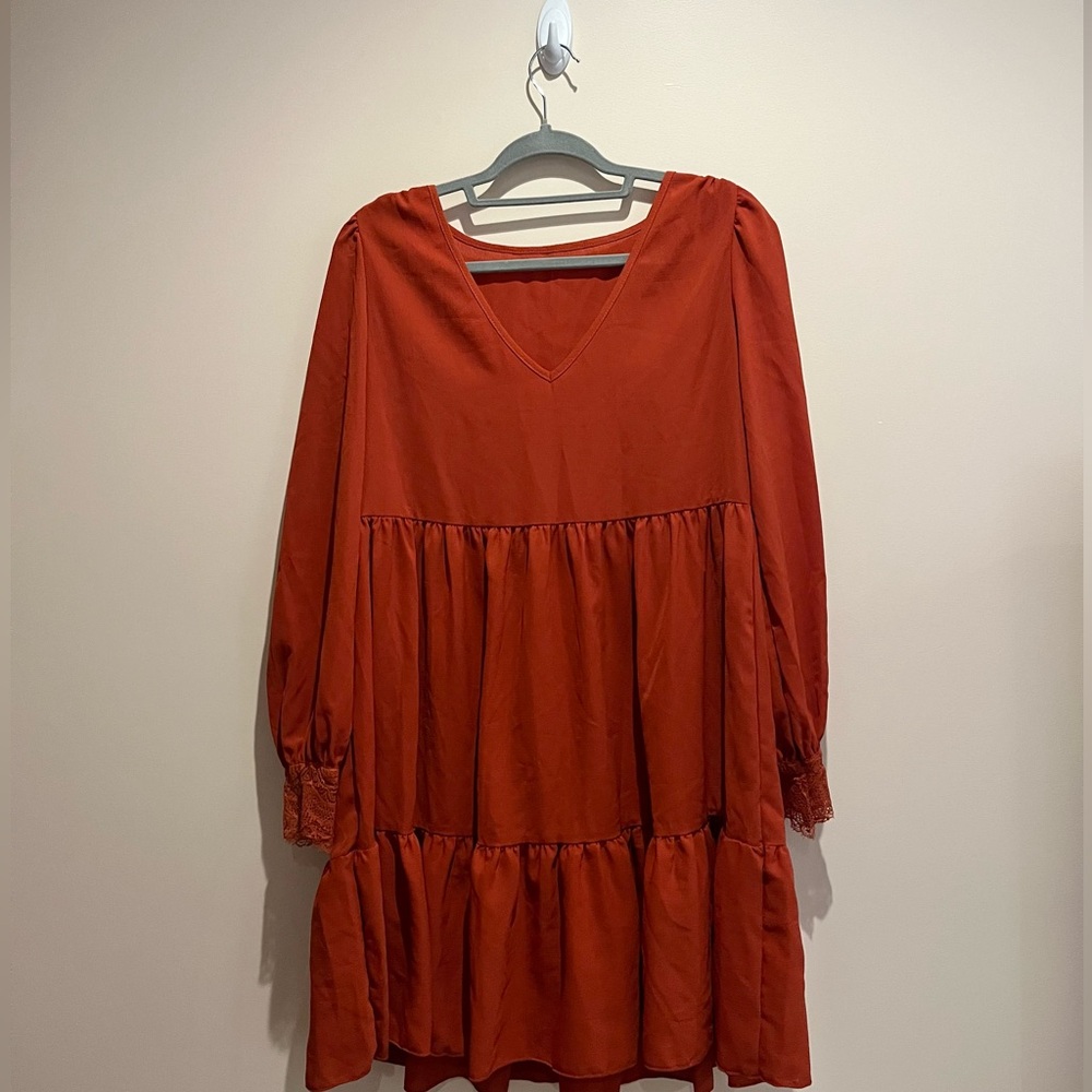 Boho mid length flowy dress